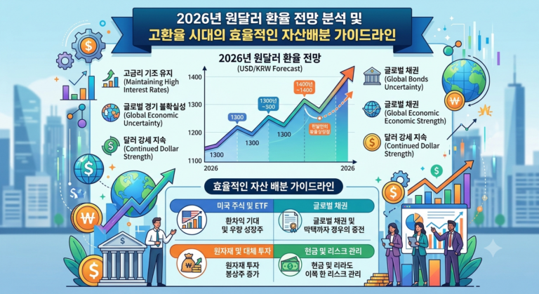 2026년 원달러 환율 전망 분석 및 고환율 시대의 효율적인 자산 배분 가이드라인