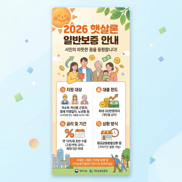 2026 햇살론 일반보증 안내 이미지