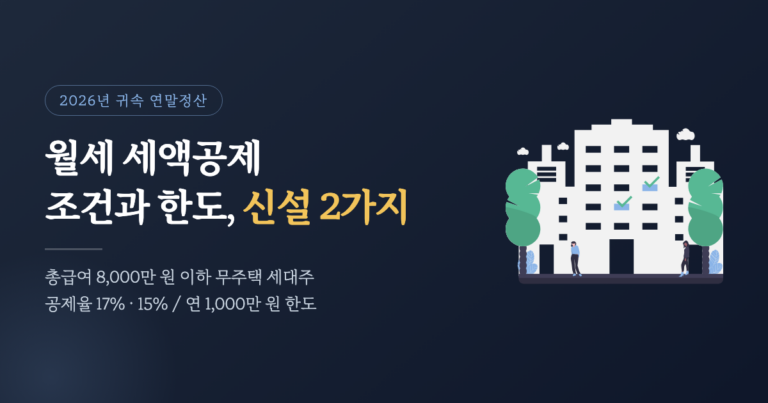 월세 세액공제 조건